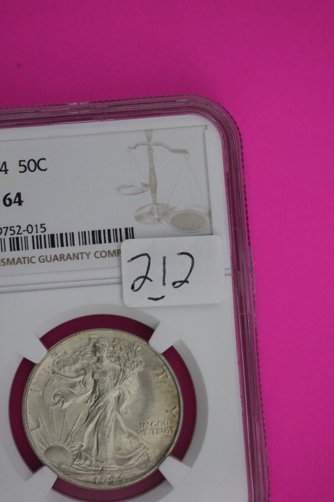 1944 P MS 64 Walking Liberty Half Dollar NGC Graded Certified Authentic 212