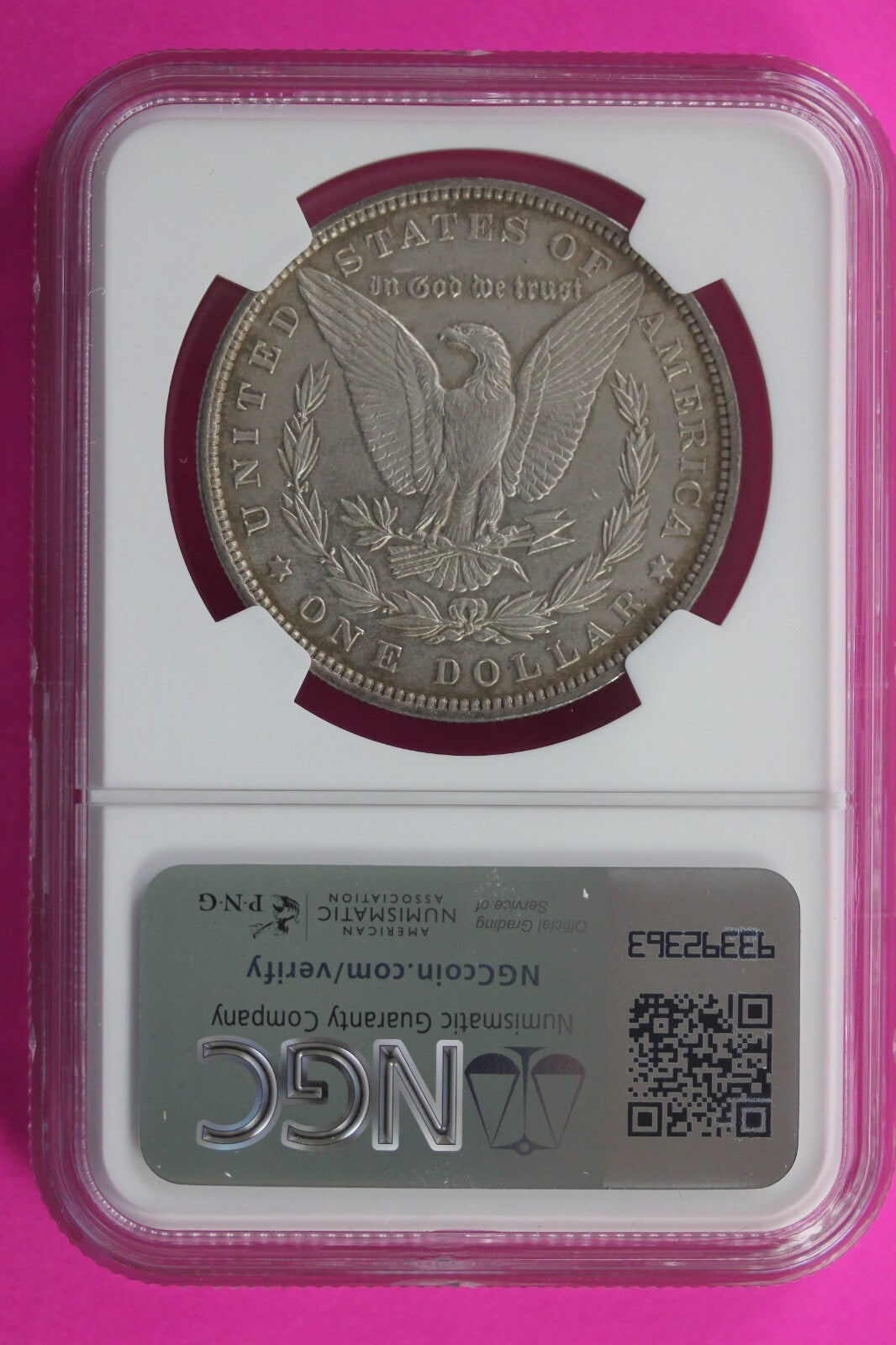 1896 P MS 63 Liberty Morgan Silver Dollar NGC Certified Graded Slab 454