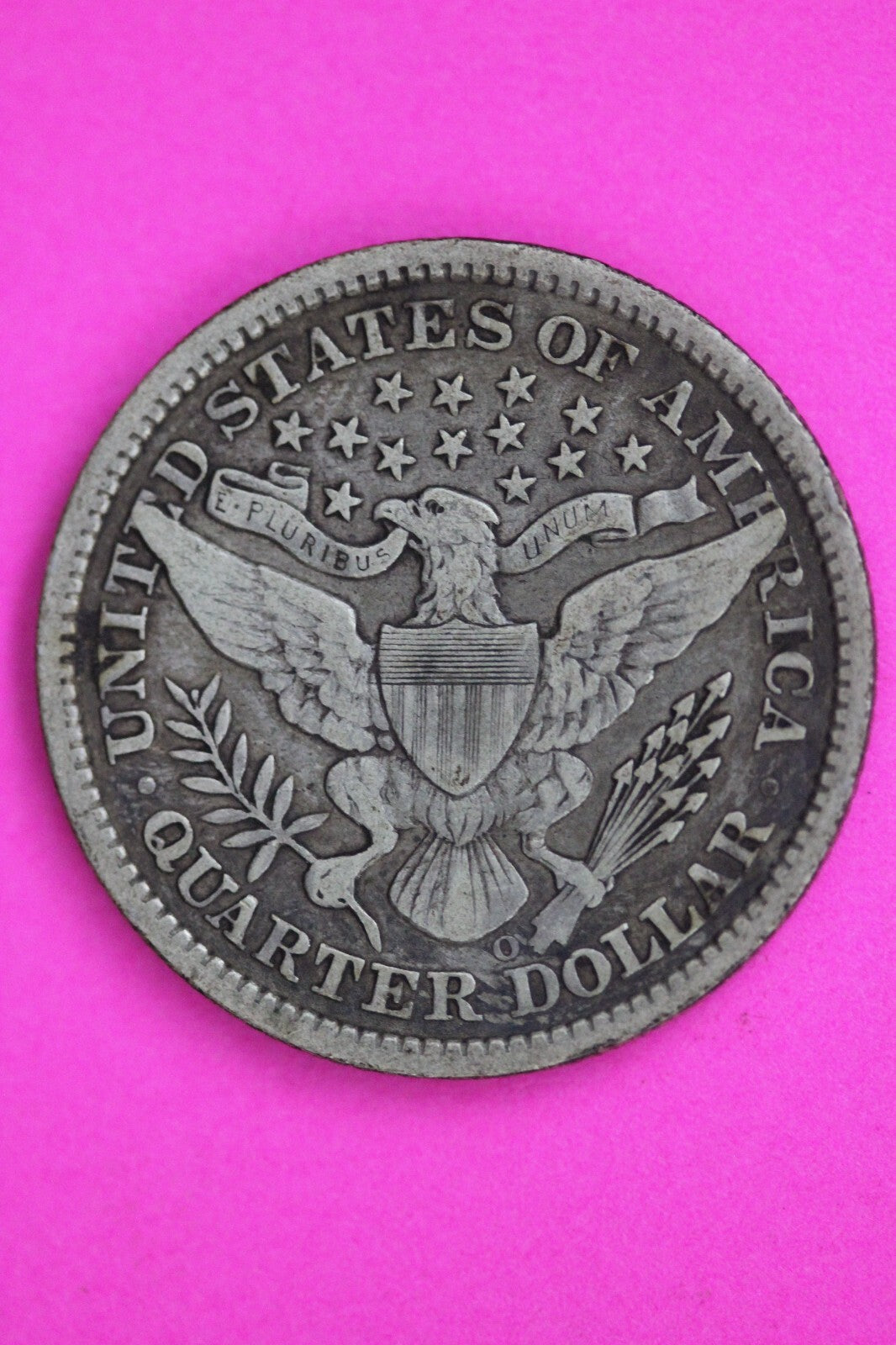 1895 O Barber Liberty Silver Quarter Guaranteed Authentic & Genuine Coin 0599N