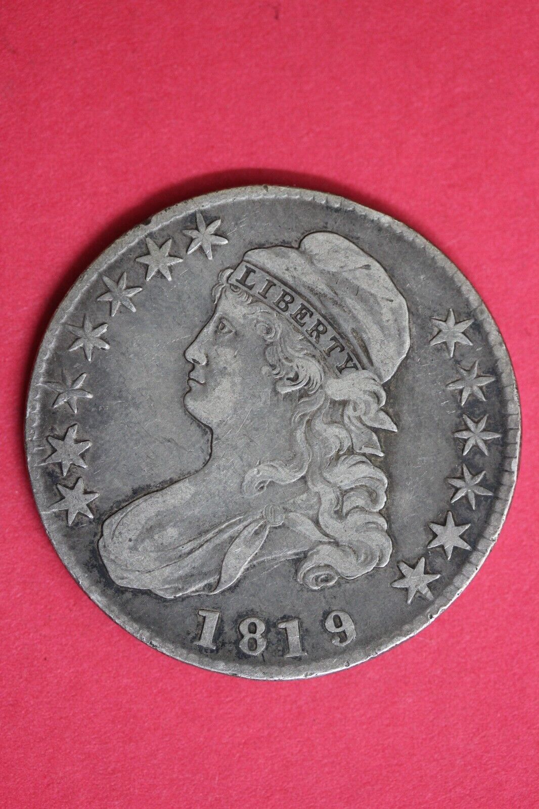 1819/18 Capped Liberty Bust Half Dollar Very Rare Erupting Star 2 O-104 OCE 85