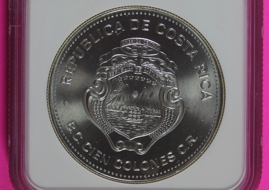 1979 MS 67 Year Of The Child Costa Rica 1 OZ Silver 100C NGC Certified Slab 1104
