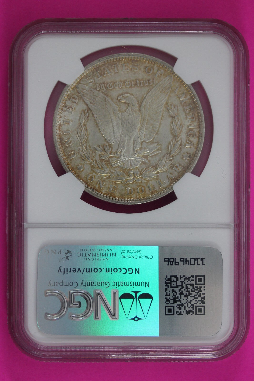 Toned 1888 P MS 63 Liberty Morgan Silver Dollar NGC Certified Graded 257