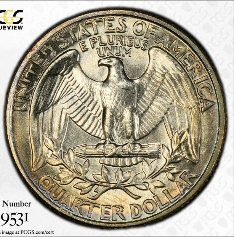 Toned 1979 D MS 66 Washington Quarter PCGS Graded Certified Authentic Slab 84