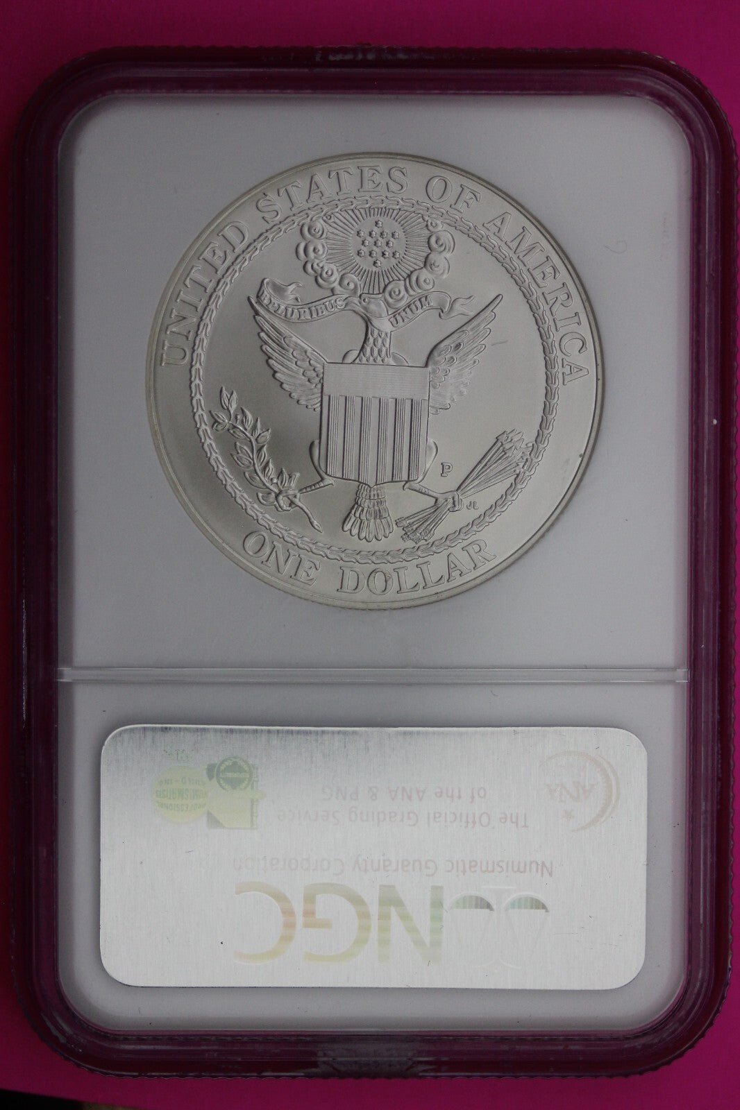 2008 P MS 70 Bald Eagle Commemorative Silver Dollar NGC Graded Authentic 309