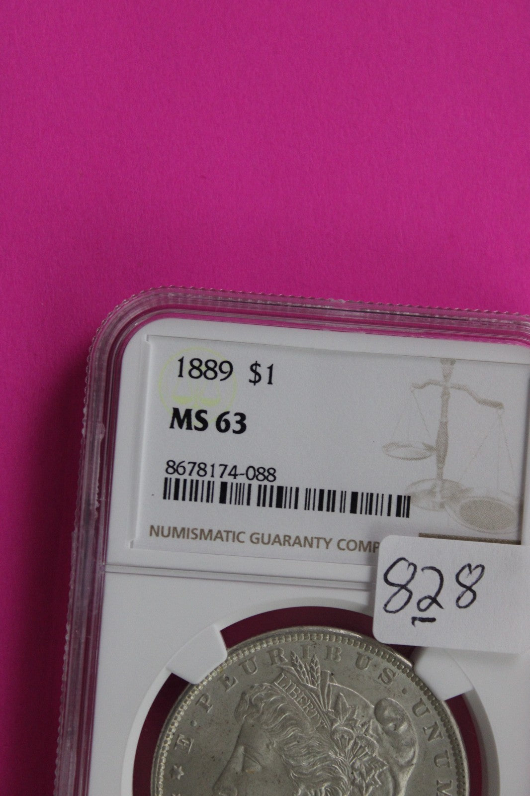 1889 P MS 63 Liberty Morgan Silver Dollar NGC Certified Graded Authentic 828