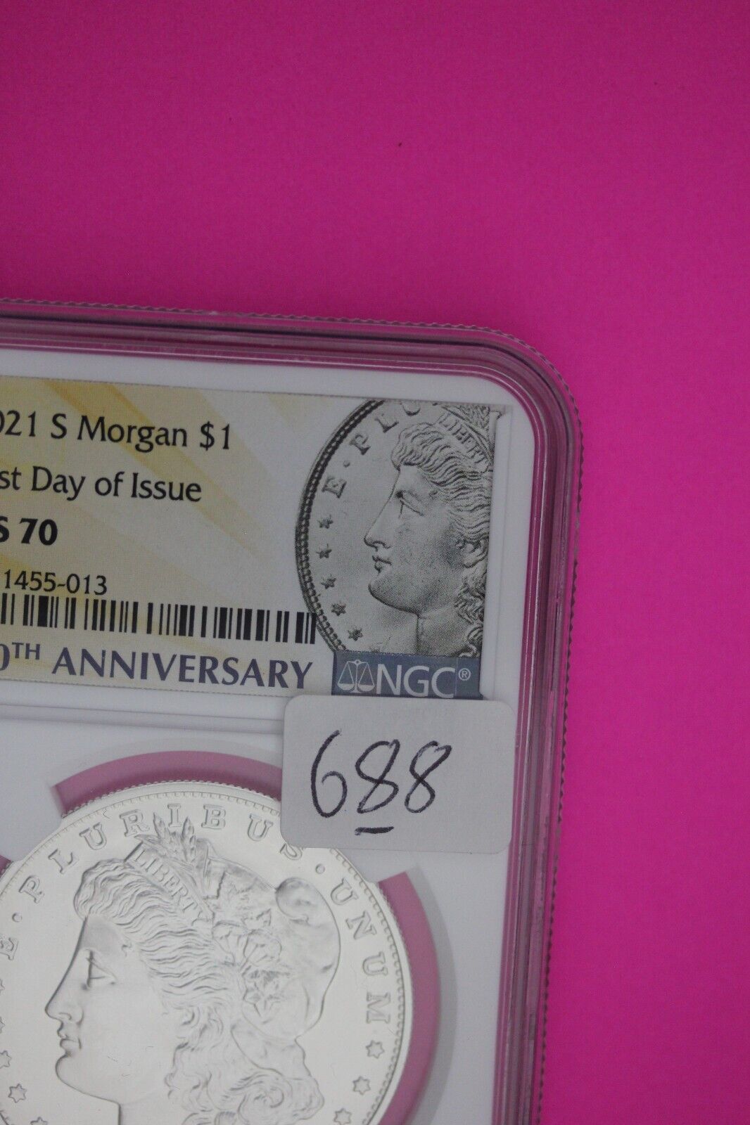 Rare 2021 S MS 70 Morgan Silver Dollar NGC Graded Certified 1rst Day Slab 688