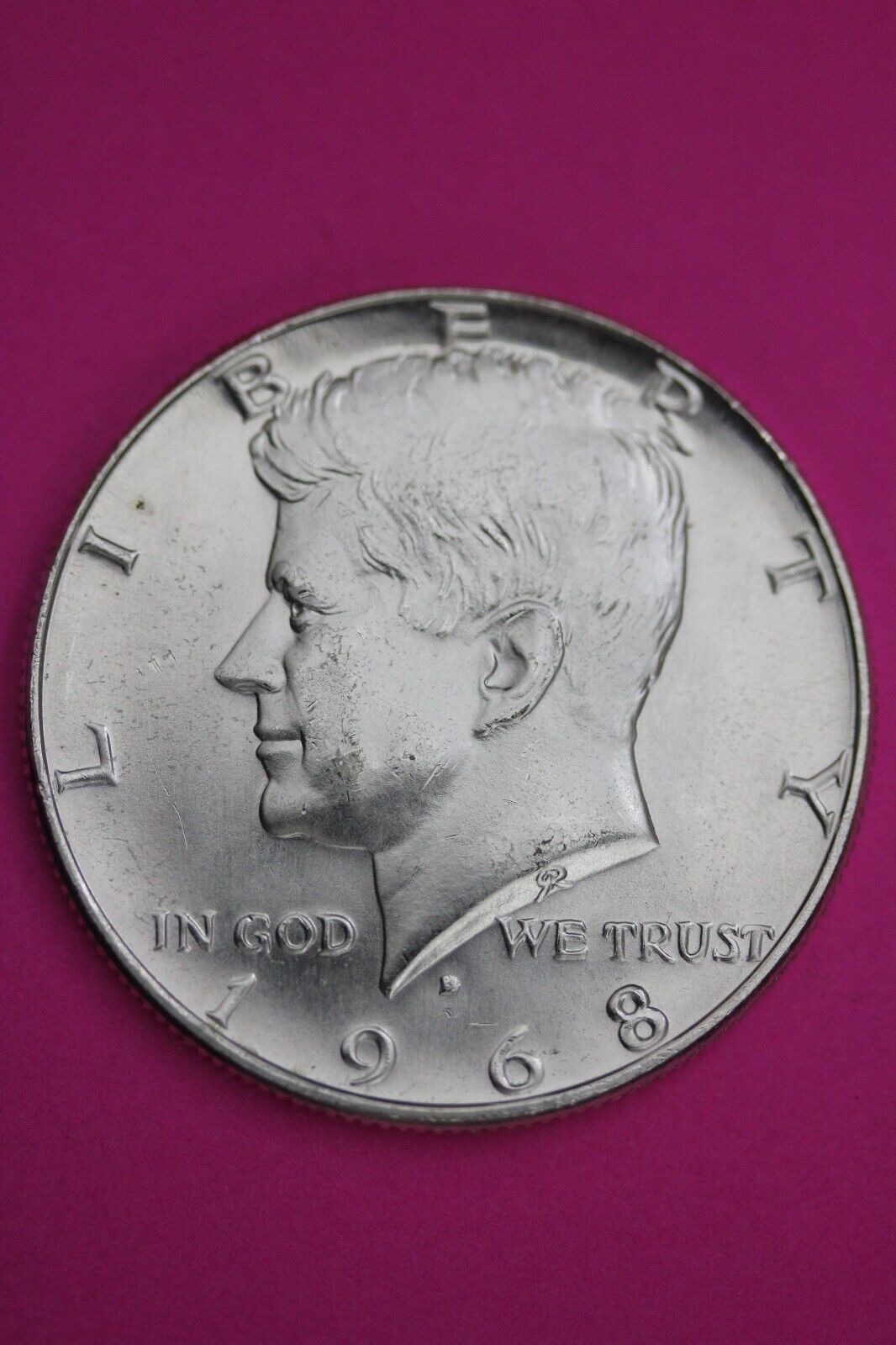 Gem BU 1968 D John F Kennedy Half Dollar 40% Silver Same Coin In Pics TOM 03
