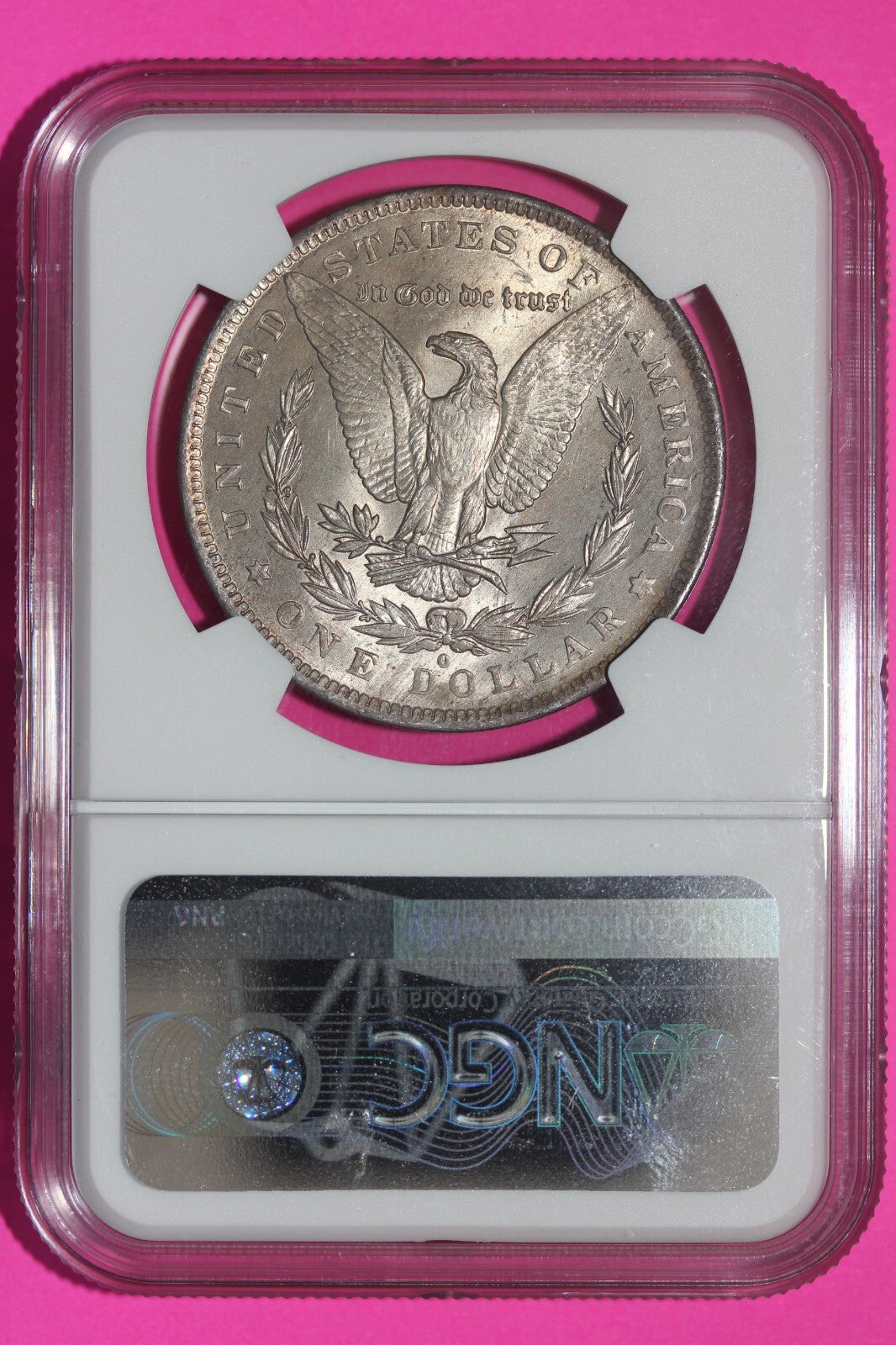 Golden Toned 1883 O MS 64 Liberty Morgan Silver Dollar NGC Certified Slab 416