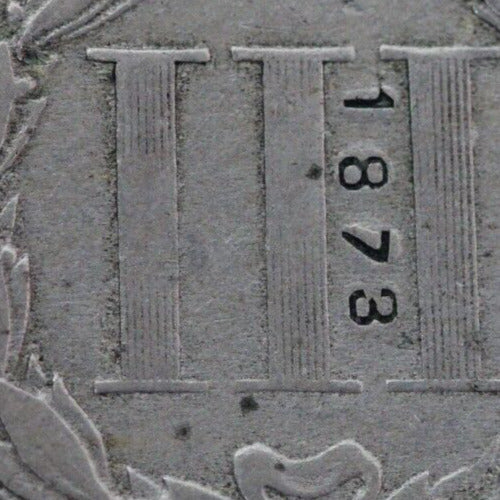 Possible Counterstamp 1866 Three 3 Cent Nickel Scarce Coin Philadelphia Mint 180