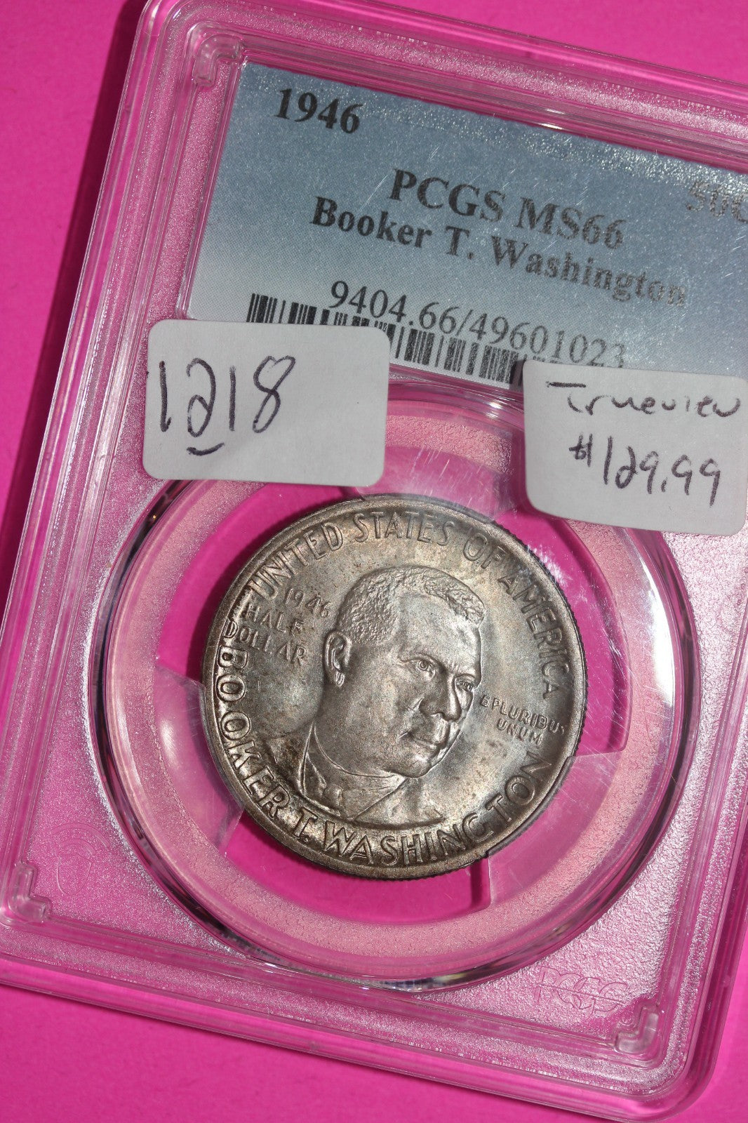 Toned 1946 MS 66 Booker T Washington Commemorative Silver Half Dollar PCGS 1218