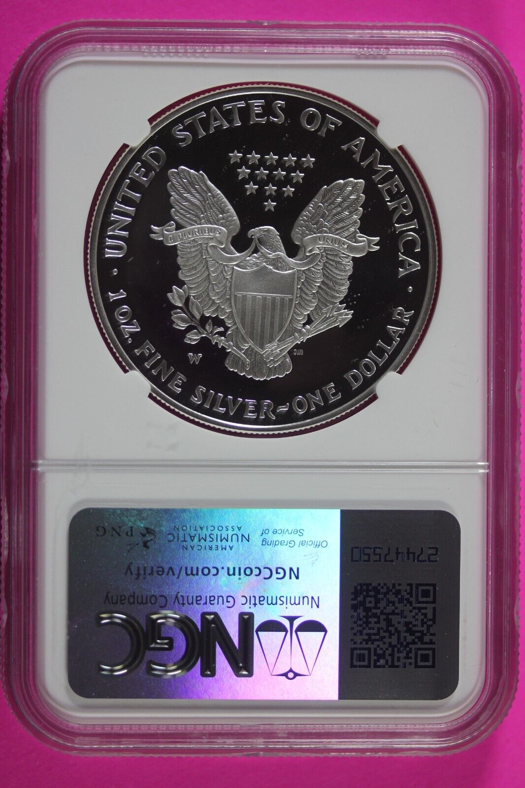 2006 W PF 69 Silver American Eagle Deep Cameo Authentic Proof Coin NGC Slab 998