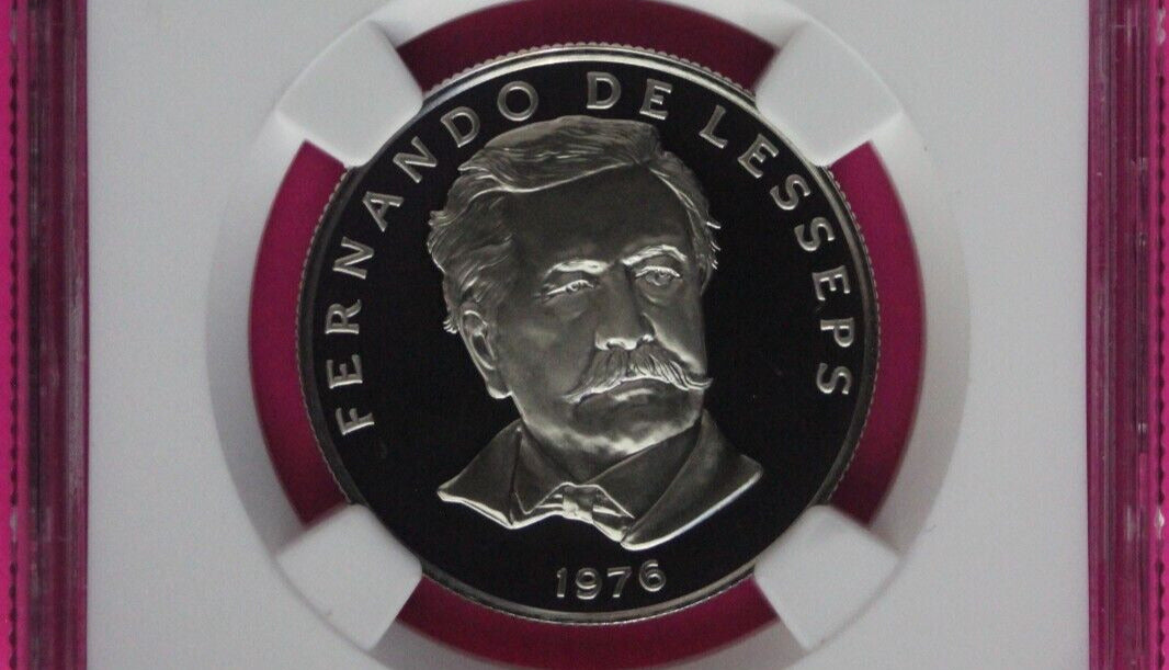 1976 Panama PF 69 Ultra Cameo Proof 50 Centesimos NGC Graded Authentic Slab 1038