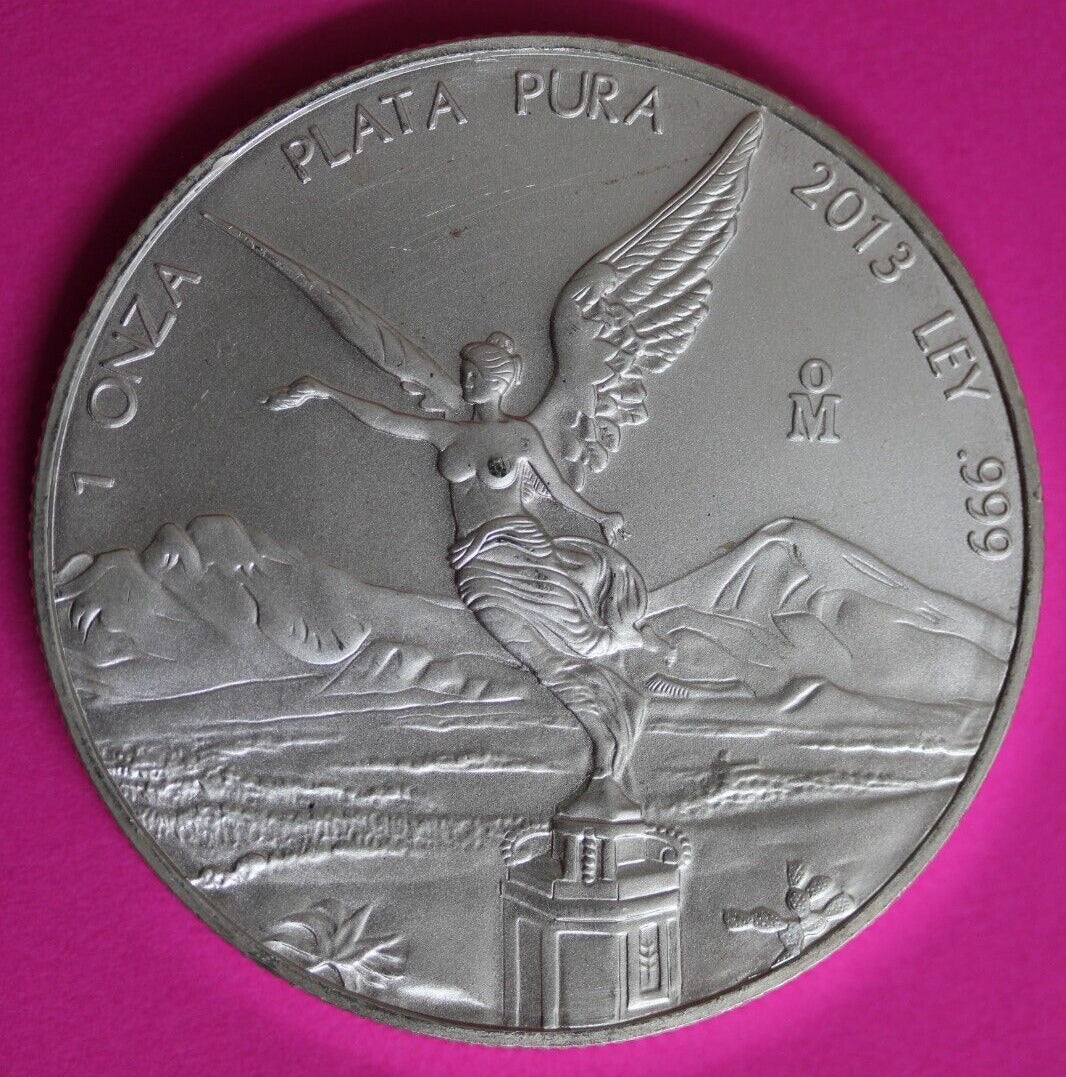Gem BU 2013 Mexico Libertad Same Coin In Pics 1 Onza 1 OZ .999 Silver Coin 180