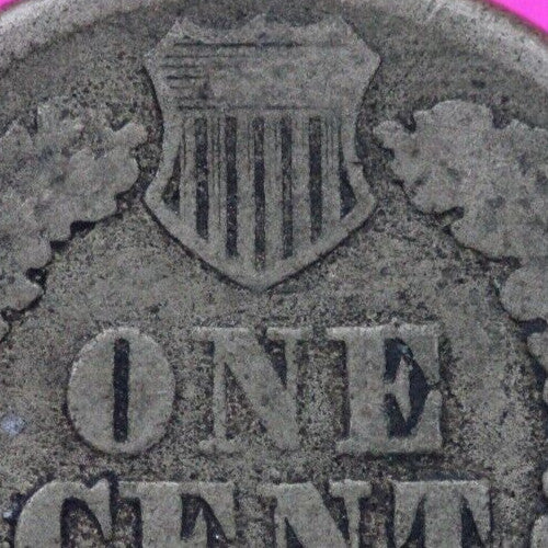 1863 Copper Nickel Indian Head Cent Penny Exact Early Type Coin Pictured 157