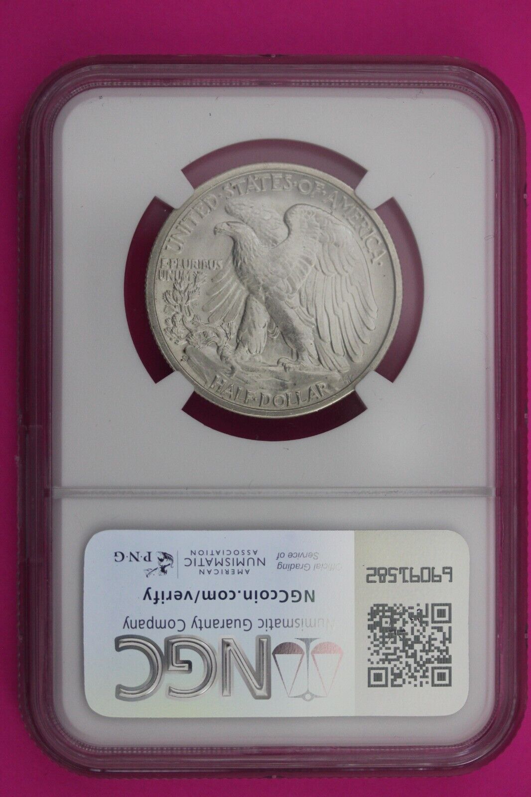 1944 S MS 63 Walking Liberty Half Dollar NGC Graded Certified Authentic 290