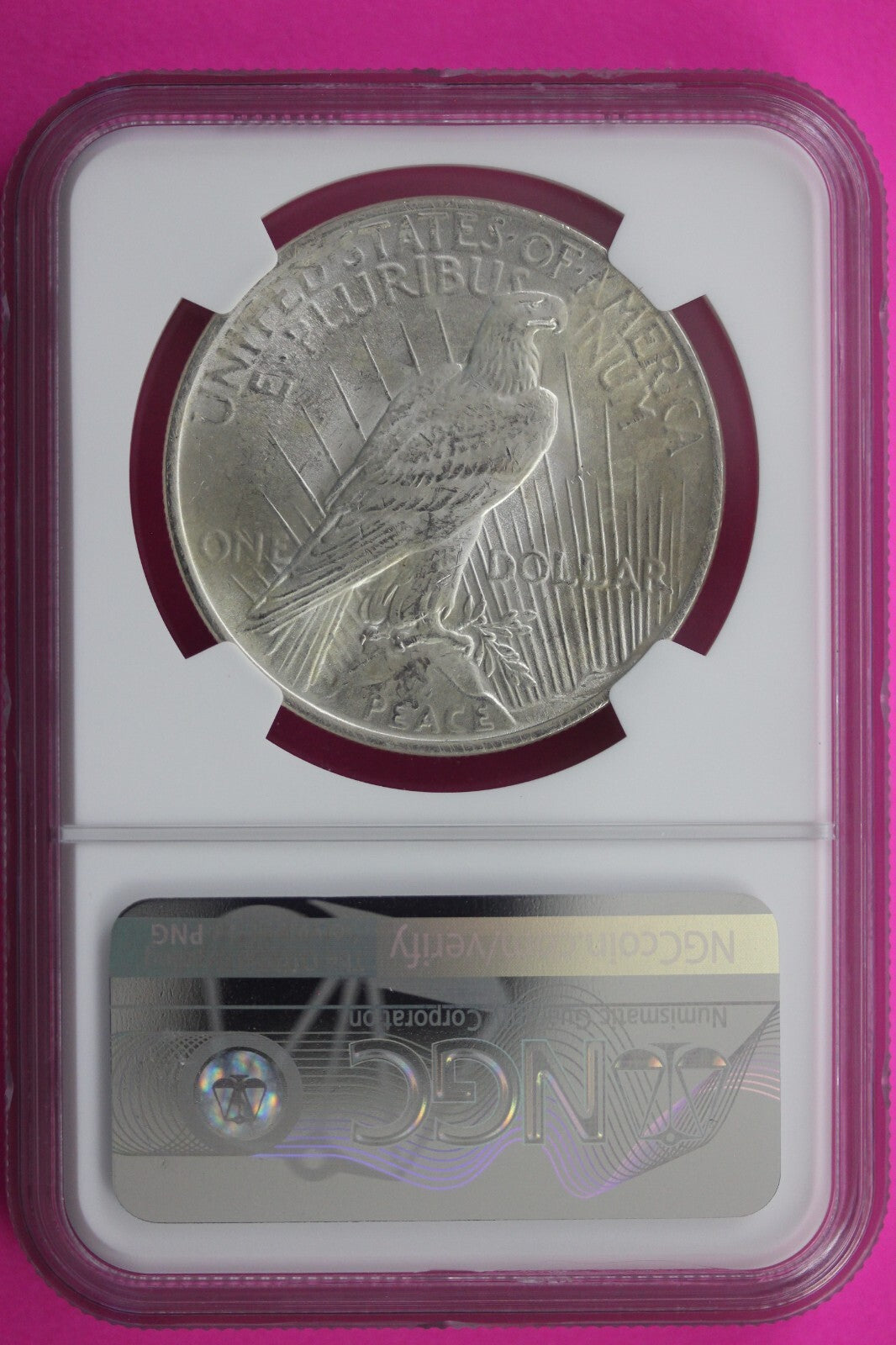 1922 P MS 62 Liberty Peace Silver Dollar NGC Certified Authentic Graded Slab 709