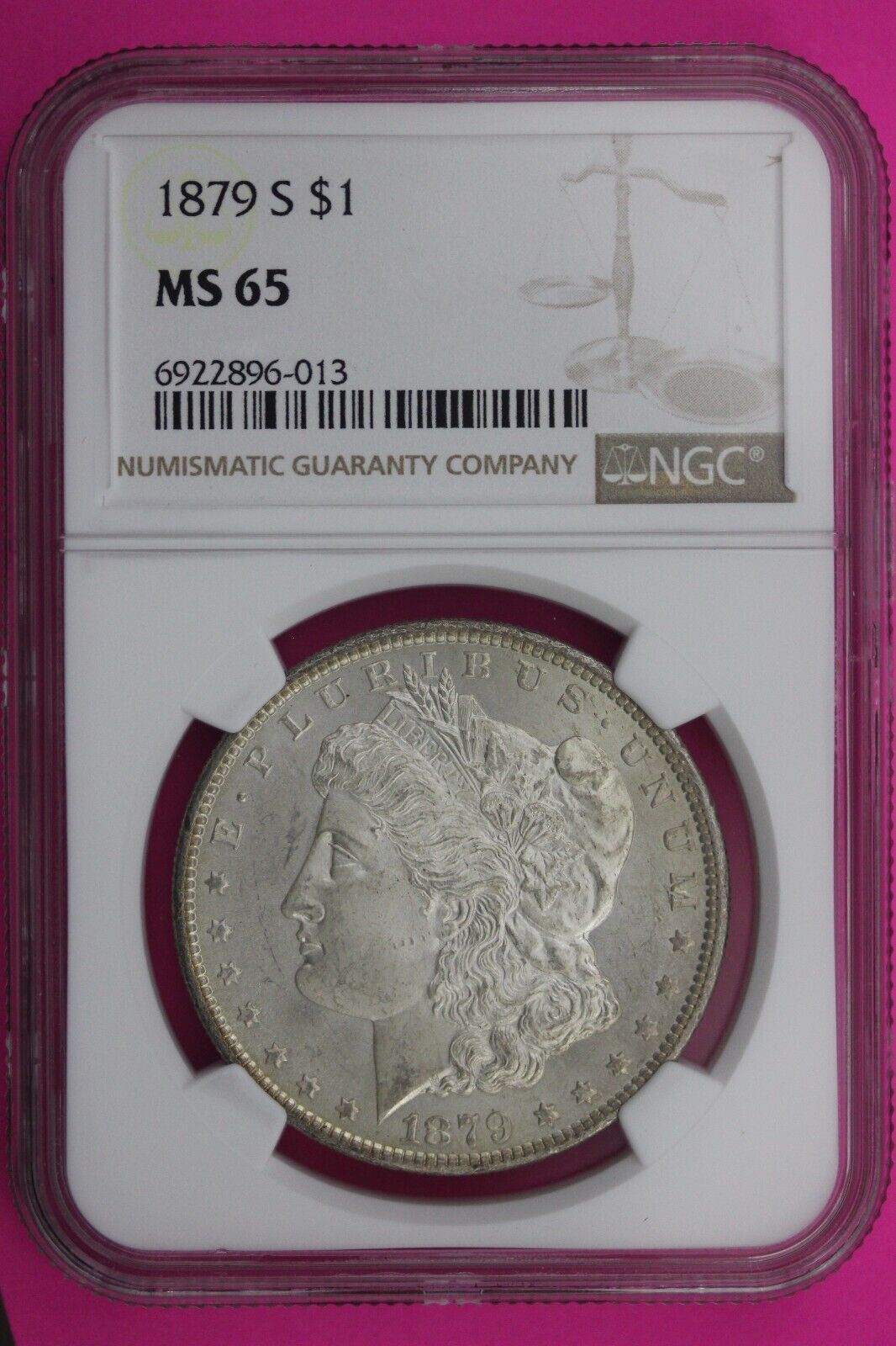 1879 S MS 65 Liberty Morgan Silver Dollar NGC Certified Graded Authentic 675