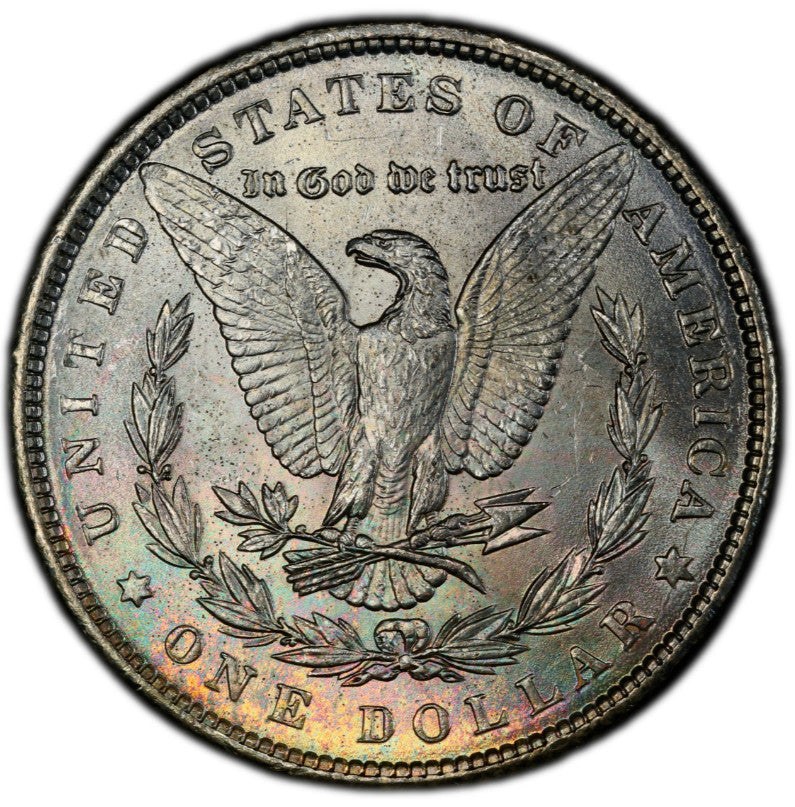 Toned 1886 P MS 64 Morgan Silver Dollar PCGS Graded Certified Authentic Slab 270