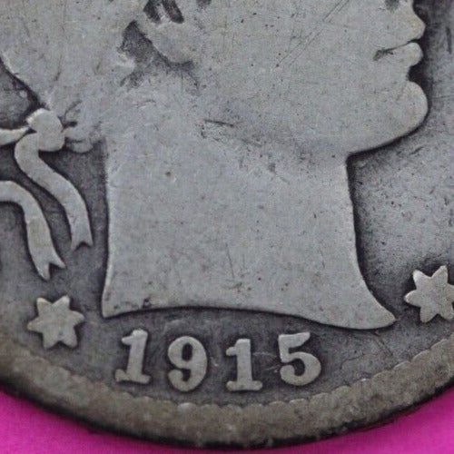 1915 S Barber Liberty Silver Quarter Scarce Semi Key Date San Francisco Mint 15