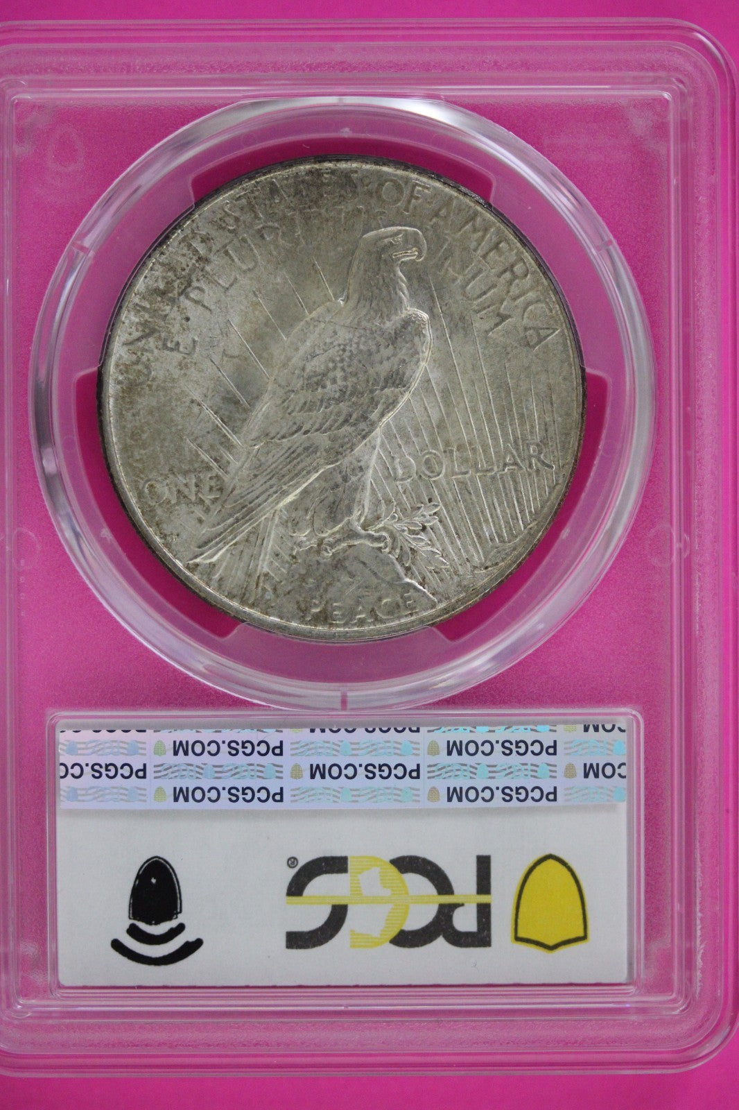 1923 D MS 62 Peace Silver Dollar PCGS Graded Certified Authentic Slab 62