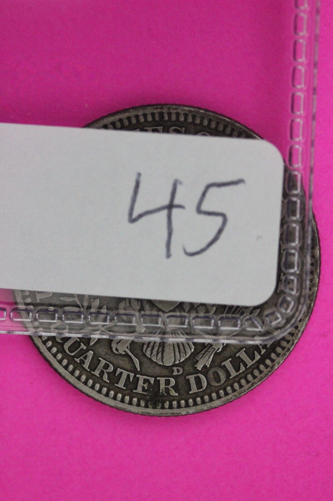 1916 D Barber Liberty Silver Quarter Scarce Semi Key Date Denver Mint 45