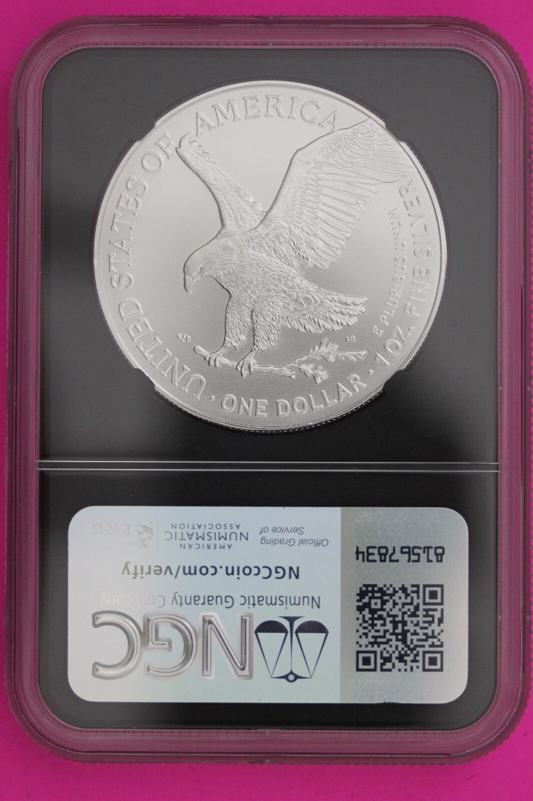 2024 MS 70 Silver Eagle Coin 1 OZ .999 NGC Graded Certified Authentic Slab 467