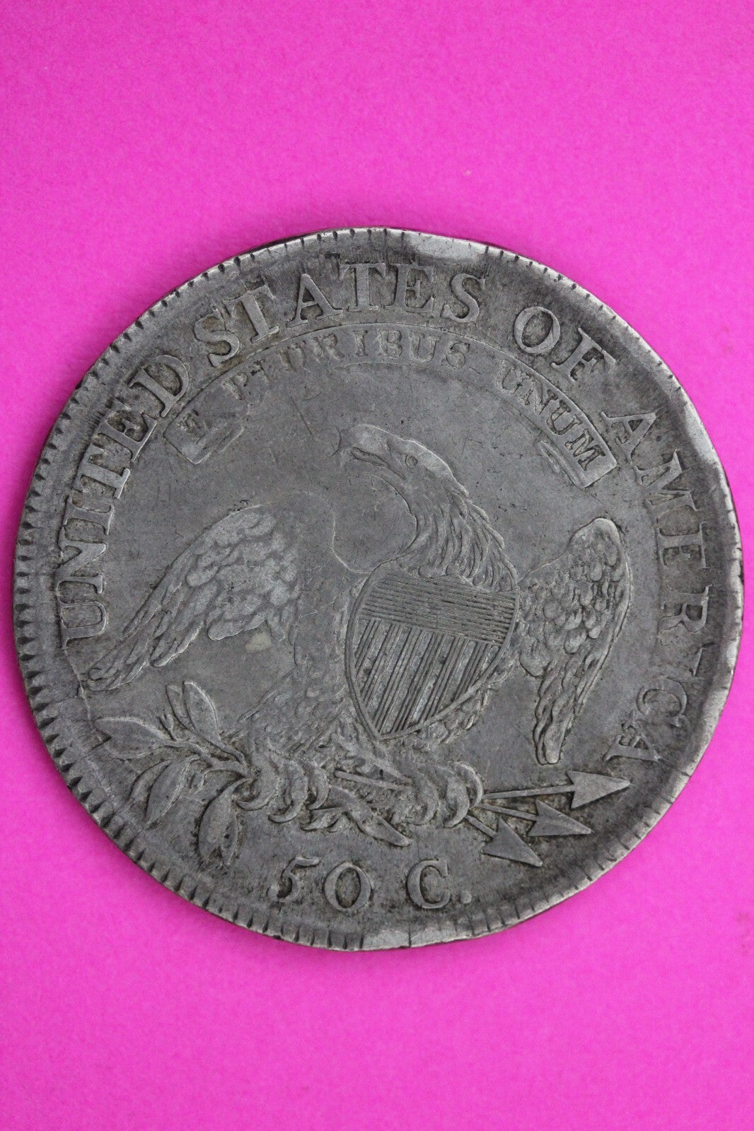 1810 Cap Bust Liberty Half Dollar Silver Semi Key Date Authentic Coin 0392N