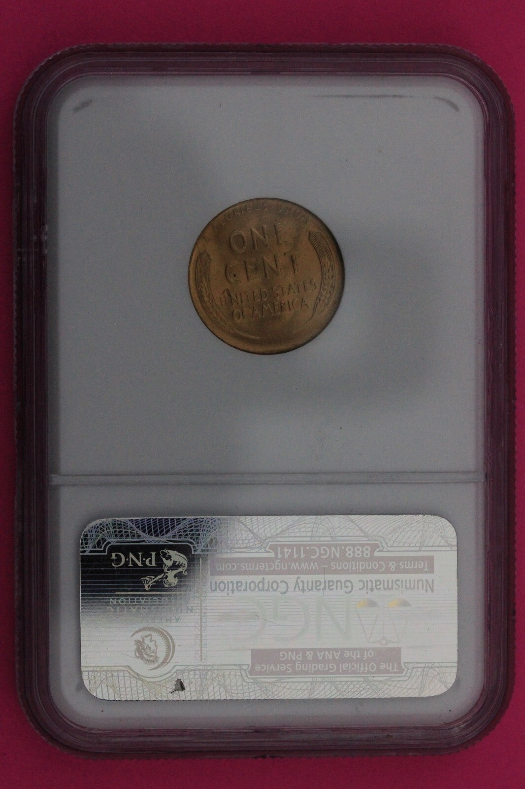 1942 P MS 66 RD Lincoln Wheat Cent Penny NGC Graded Certified Authentic Slab 64