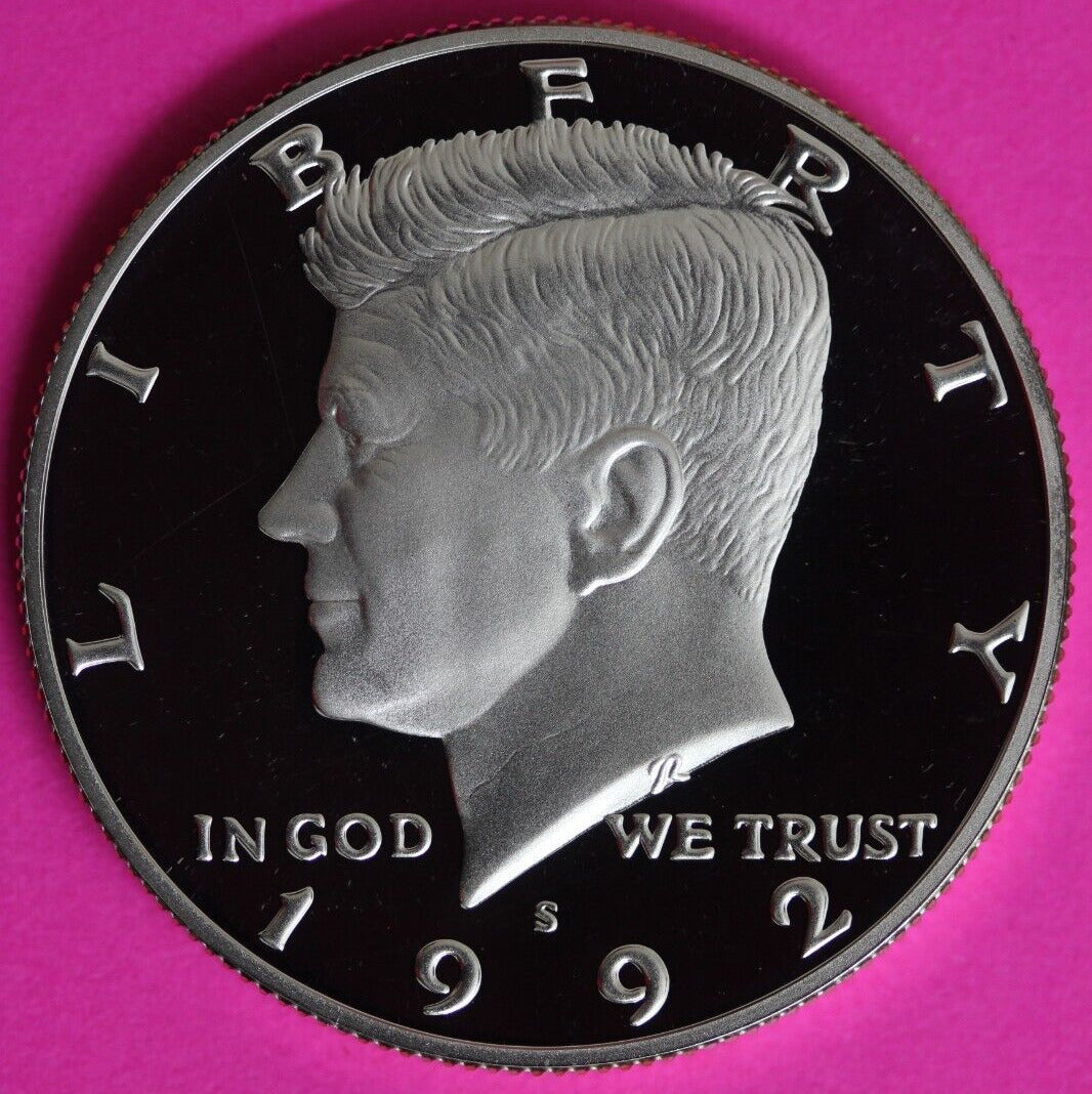 GEM Proof Silver 1992 S John F Kennedy Half Dollar Exact Coin Shown Tom 45