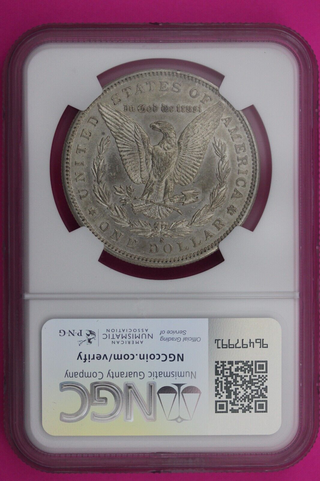 1897 S AU 53 Liberty Morgan Silver Dollar NGC Certified Graded Authentic 659