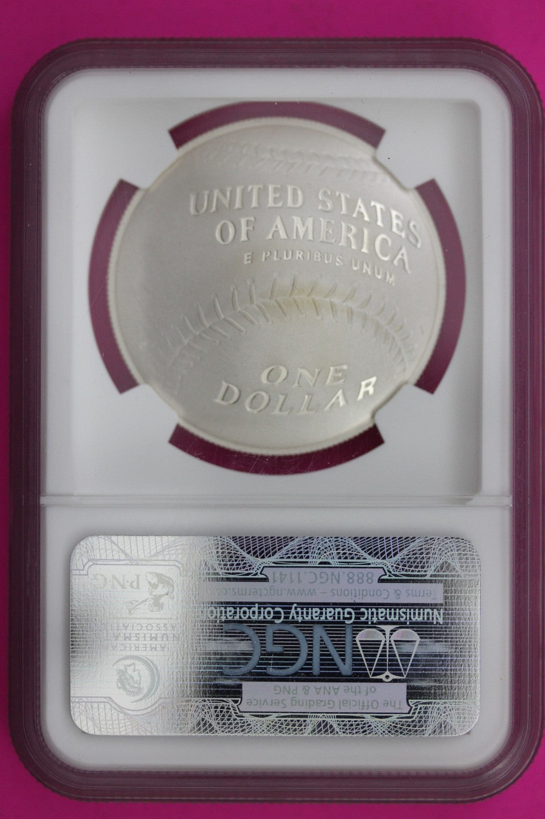 2014 P PF 70 Baseball Hall Of Fame Commemorative Silver Dollar NGC Graded 6010