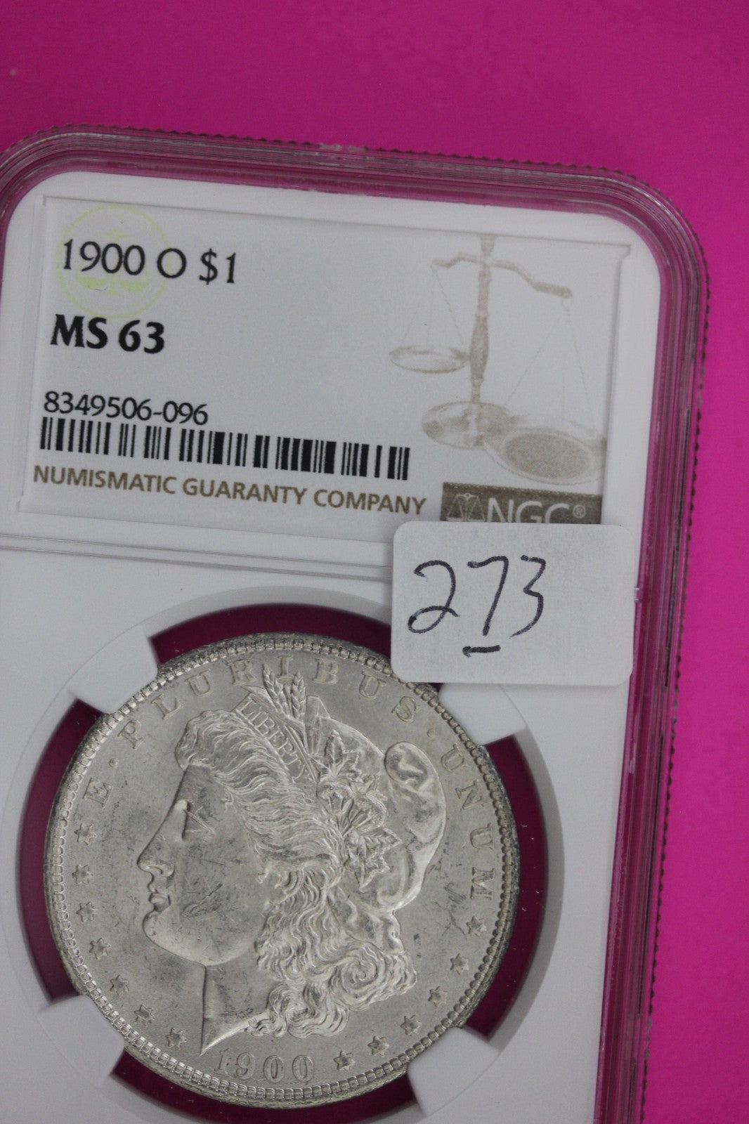 1900 O MS 63 Liberty Morgan Silver Dollar NGC Certified Graded Authentic 273