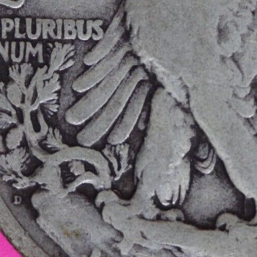 1918 D Walking Liberty Half Dollar Scarce Semi Key Date Silver Coin 97