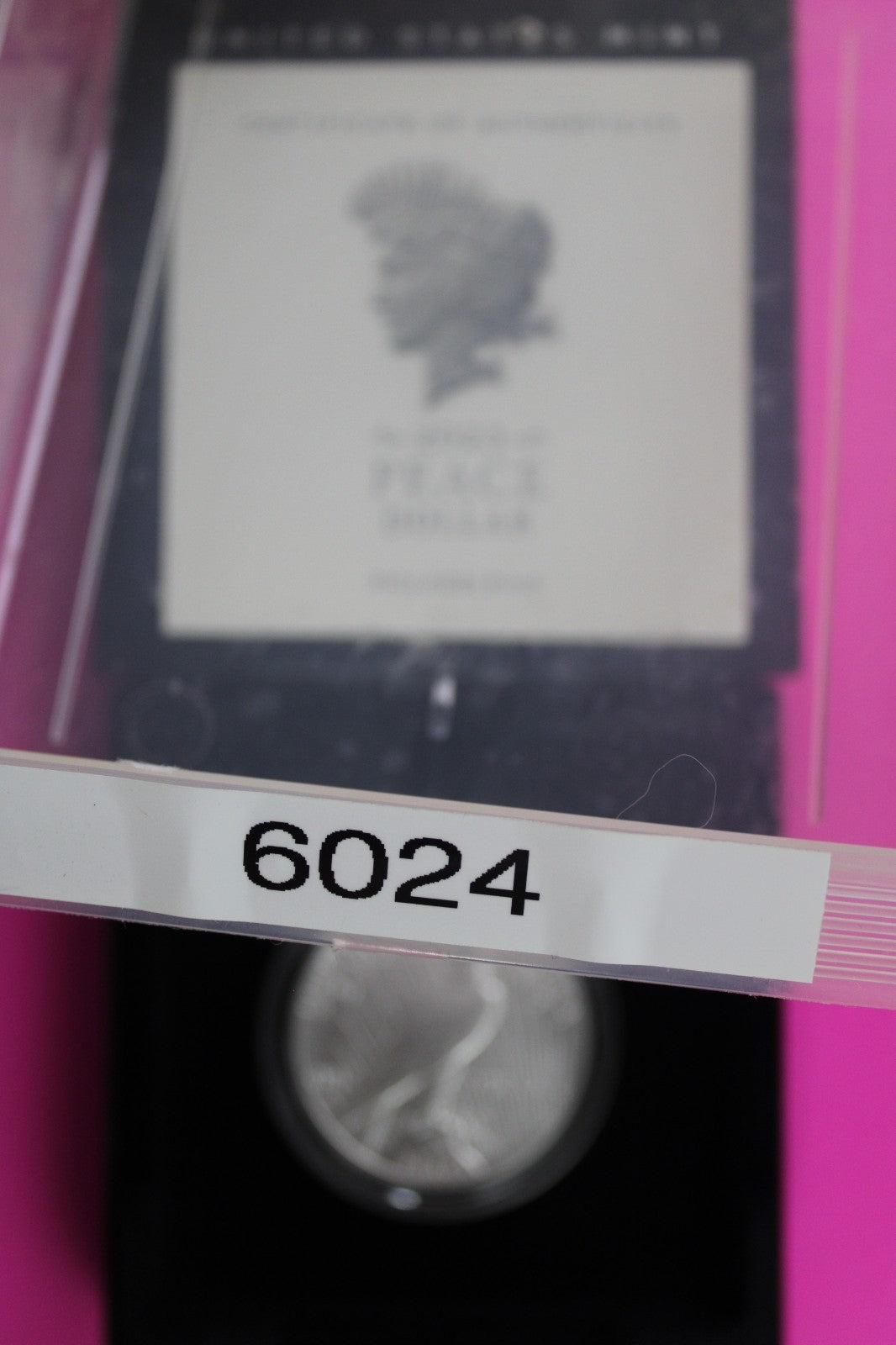 Gem Brilliant Uncirculated 2023 P Peace Silver Dollar 999 Fine Mint Box COA 6024