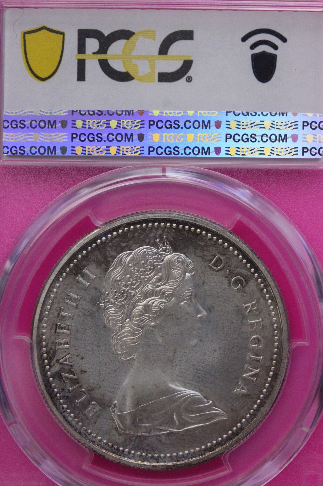 Golden Toned 1973 SP 66 Canada RC Mounted Police Silver Dollar PCGS Graded 740