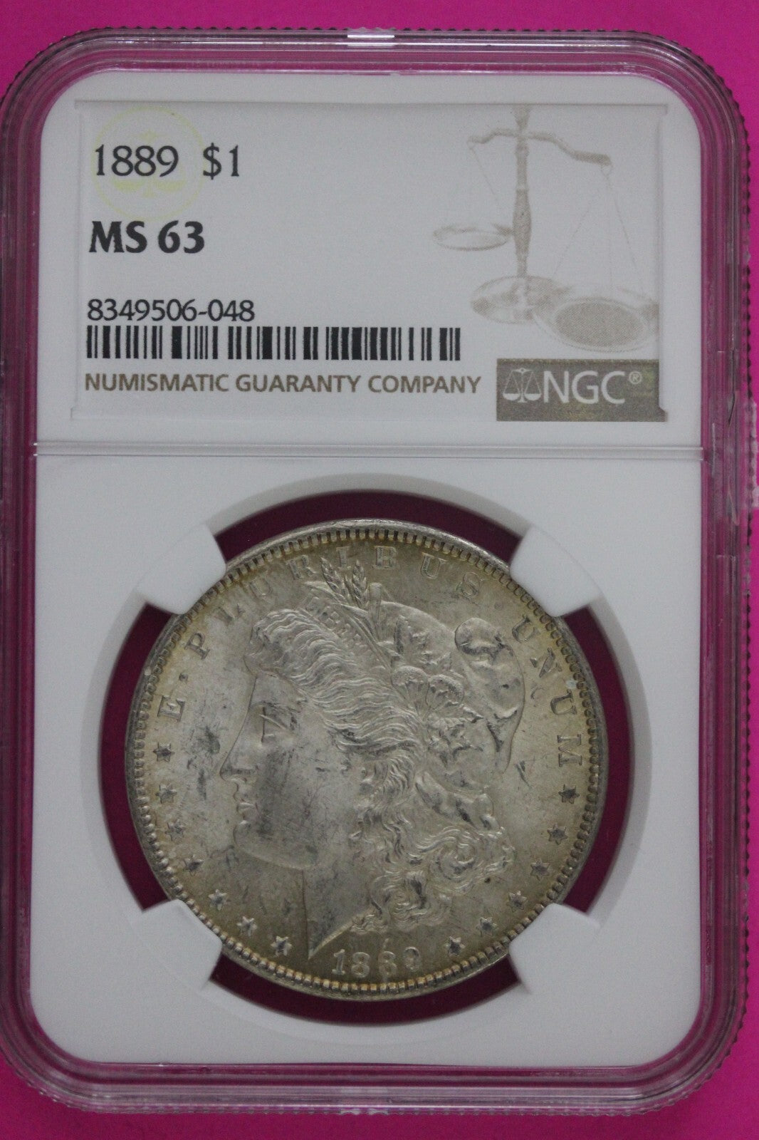 1889 P MS 63 Liberty Morgan Silver Dollar NGC Certified Graded Authentic 691