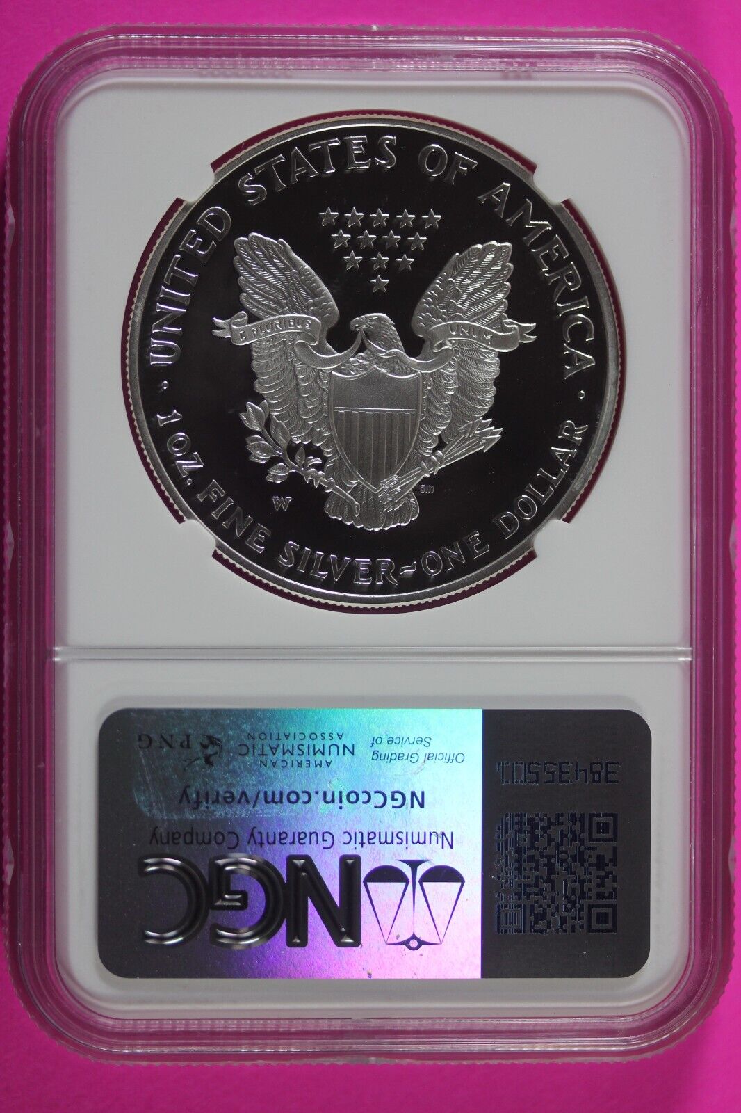 2004 W PF 69 Silver American Eagle Deep Cameo Authentic Proof Coin NGC Slab 1011