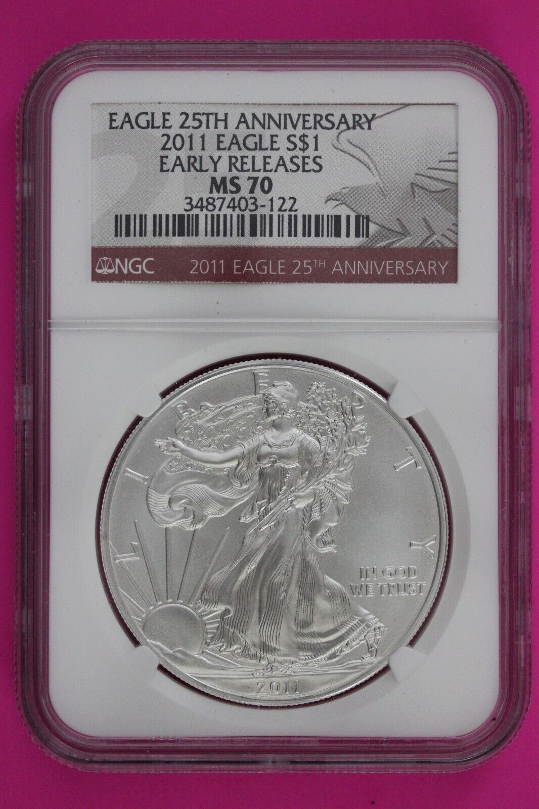 2011 MS 70 Silver American Eagle 25th Anniversary NGC Graded First Releases 316