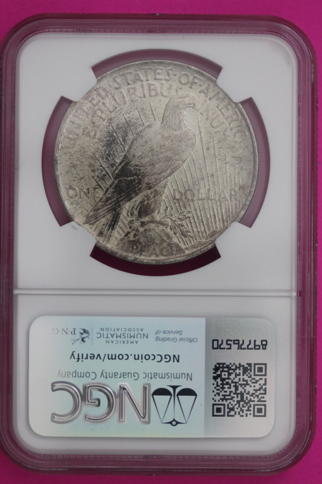 1923 P MS 64 Liberty Peace Silver Dollar NGC Certified Graded Authentic Coin 803