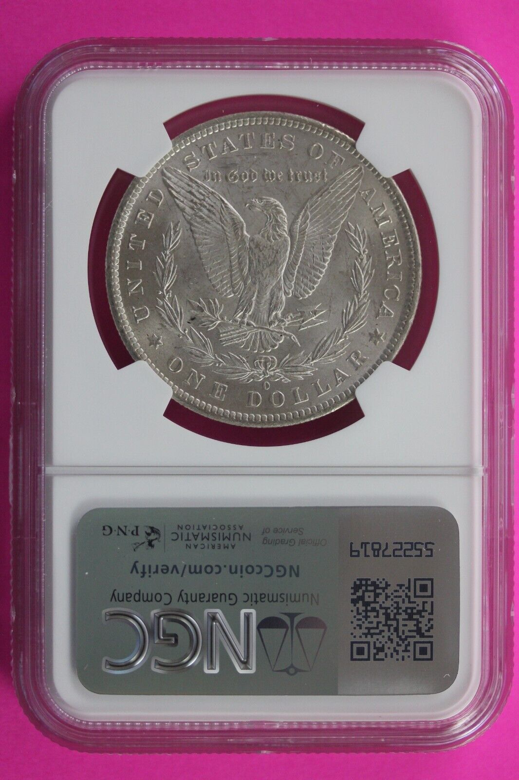 1884 O MS 63 Liberty Morgan Silver Dollar NGC Certified Graded Authentic Slab 18