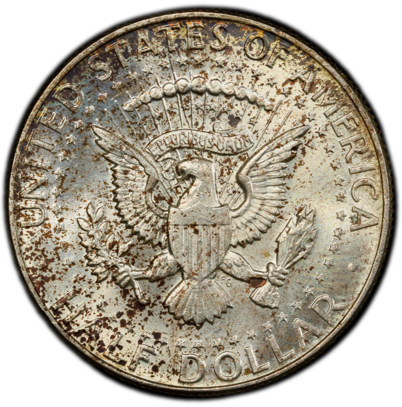 Toned 1964 P Silver MS 64 John F Kennedy Silver Half Dollar PCGS Graded 288