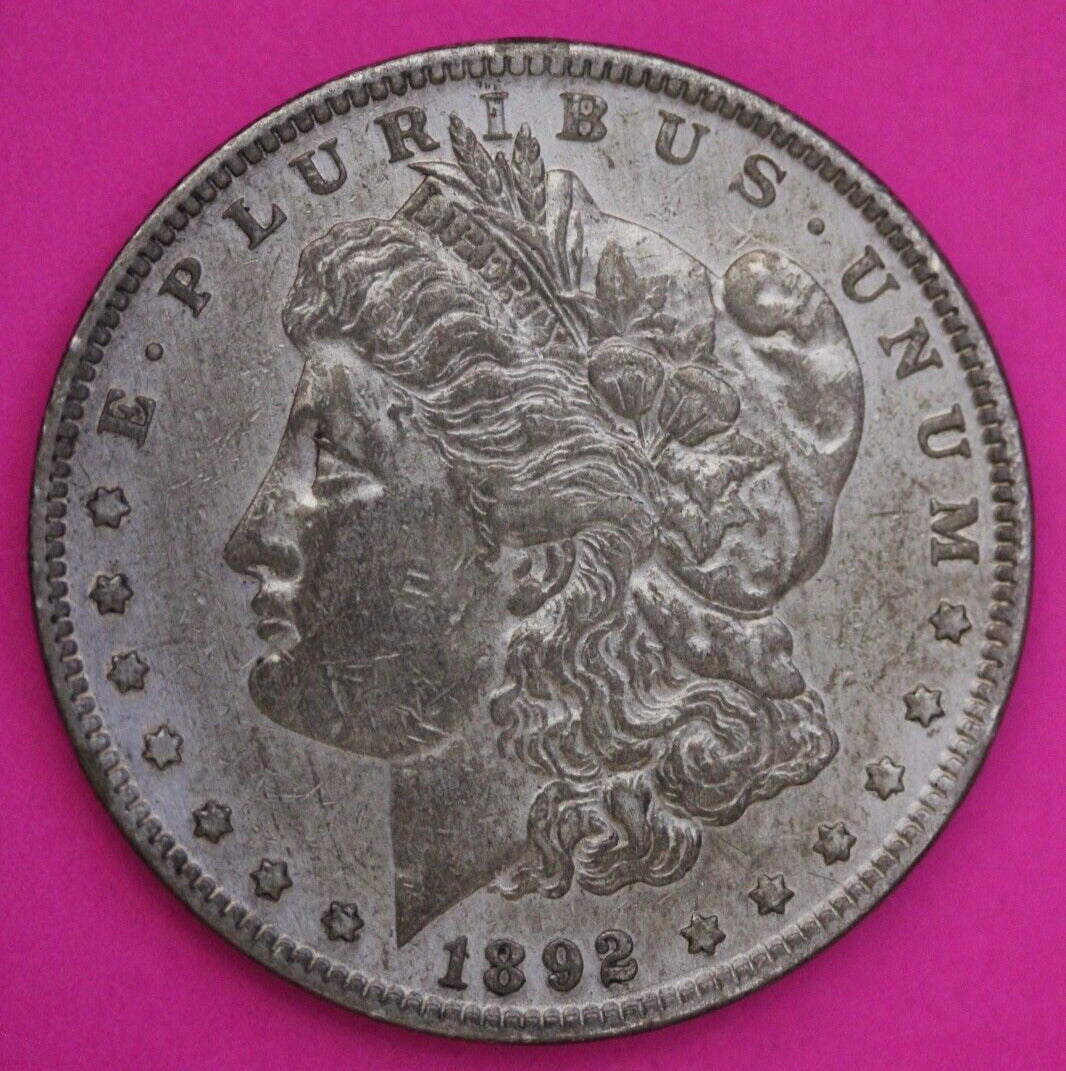 1892 P Morgan Liberty Silver Dollar Scarce Semi Key Date Coin Philadelphia 344