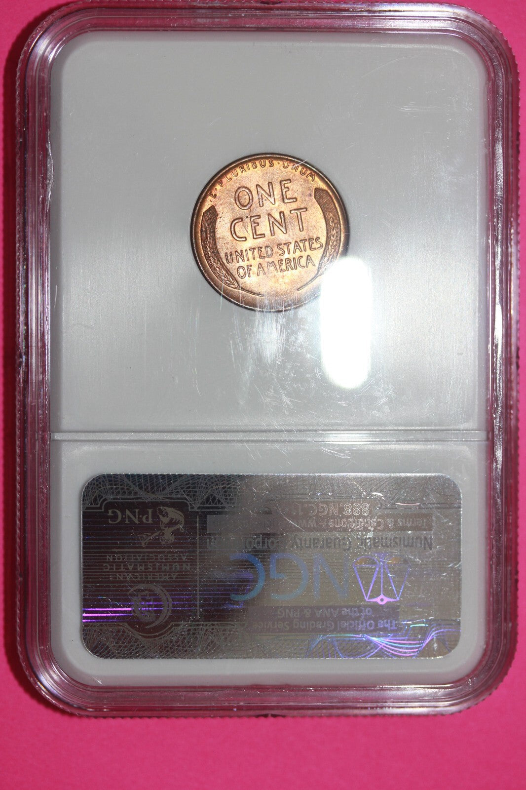 1935 P MS 64 RD Lincoln Wheat Cent Penny NGC Graded Certified Authentic Slab 55