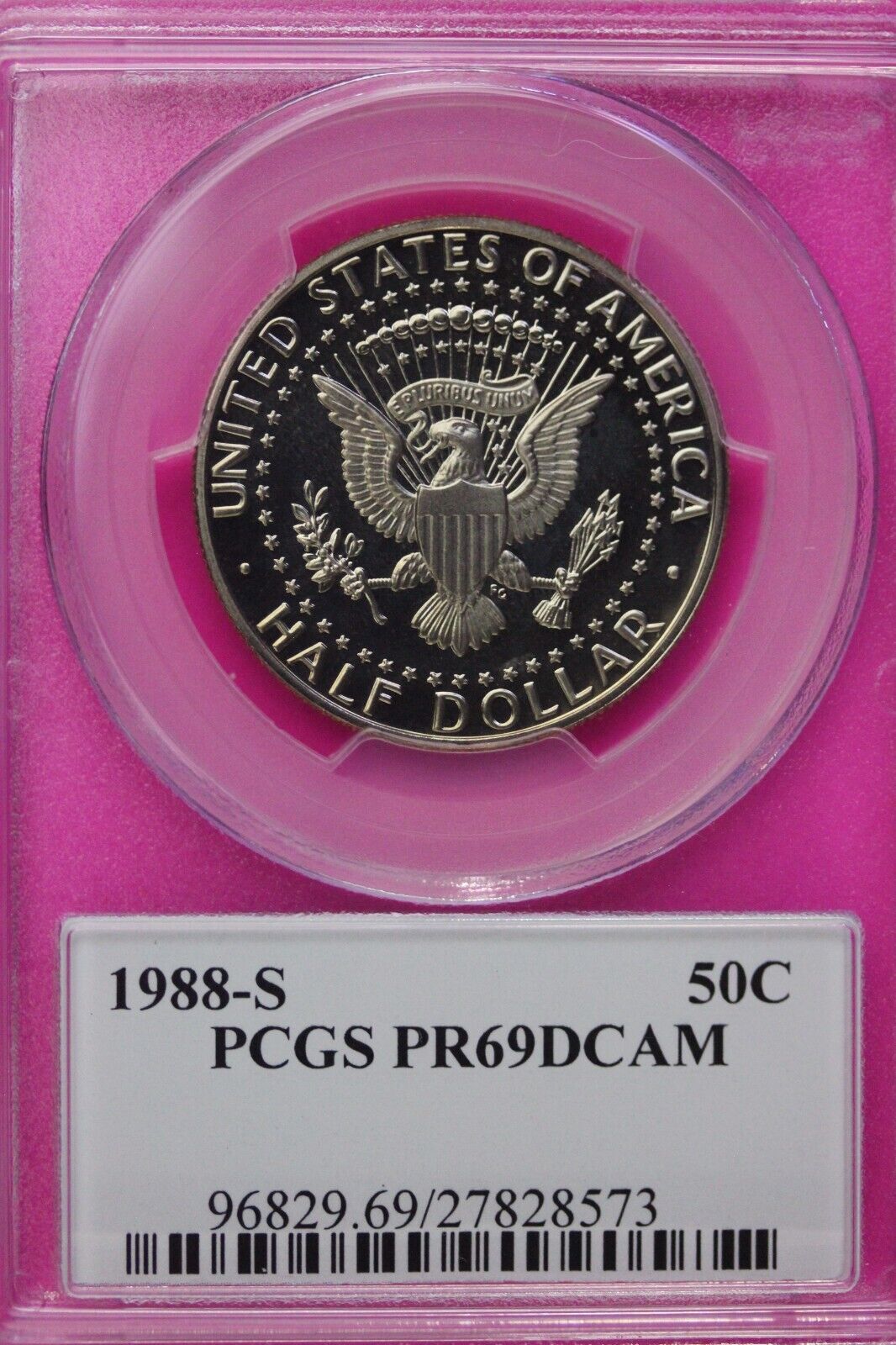 1988 S PR 69 Deep Cameo John Kennedy Clad Half Dollar JFK Label PCGS Slab 1125