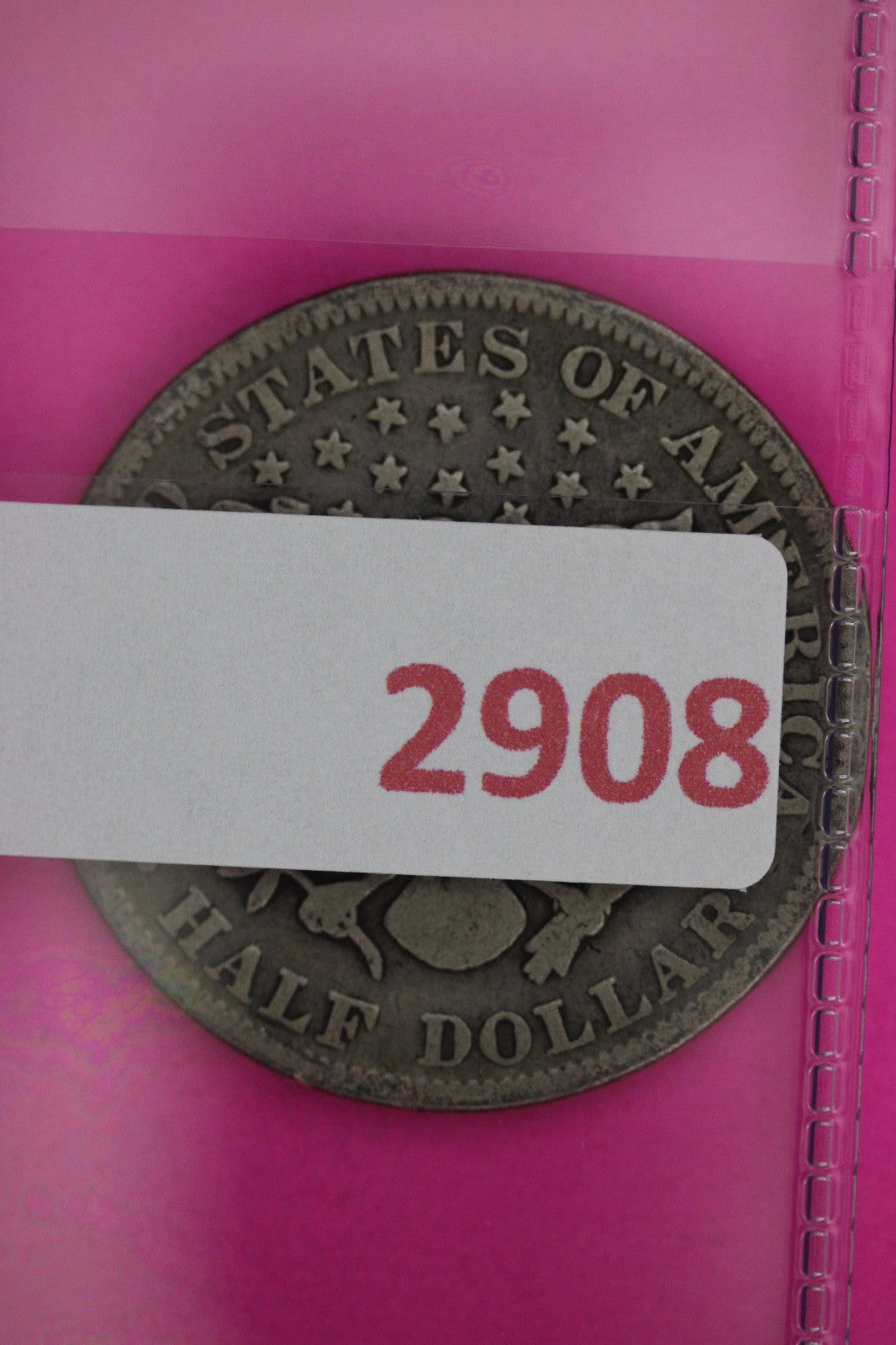 1893 P Barber Liberty Half Dollar Silver Guaranteed Authentic Genuine Coin 2908