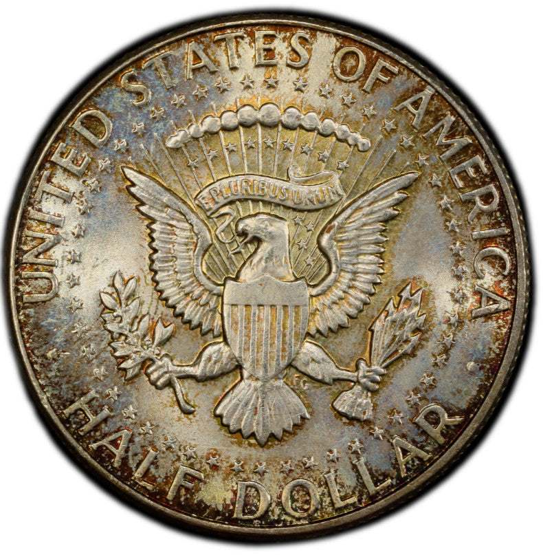 Toned 1964 P Silver MS 65 John F Kennedy Silver Half Dollar PCGS Graded 300