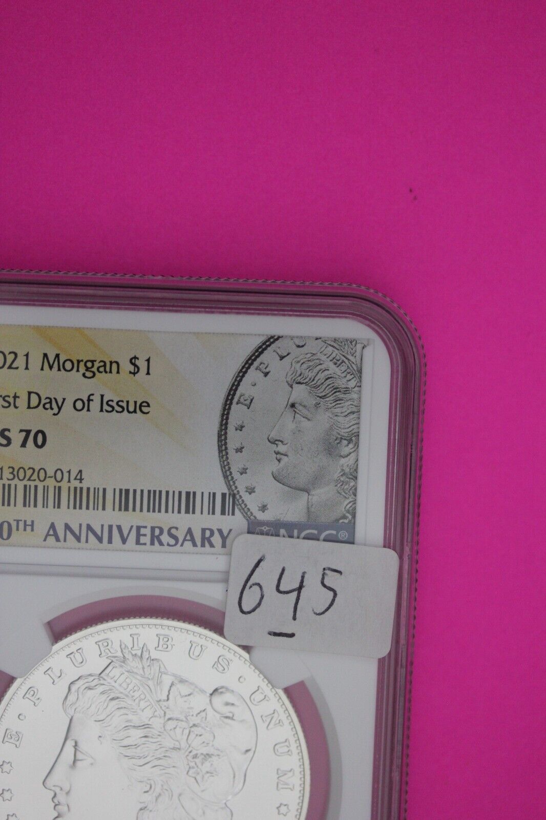 Rare 2021 P MS 70 Morgan Silver Dollar NGC Graded Certified Slab 1rst Day 645