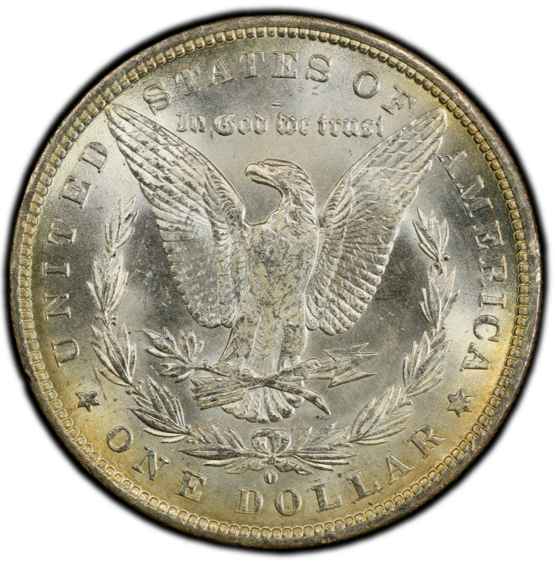 Toned 1884 O MS 64 Morgan Liberty Silver Dollar PCGS Certified Graded Slab 982