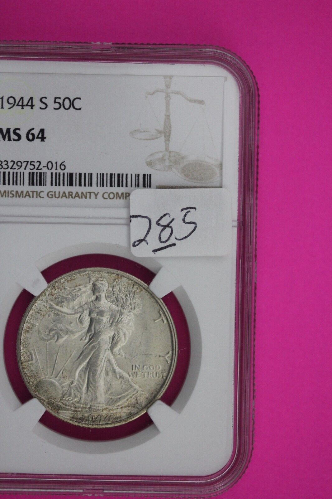 1944 S MS 64 Walking Liberty Half Dollar NGC Graded Certified Authentic 285