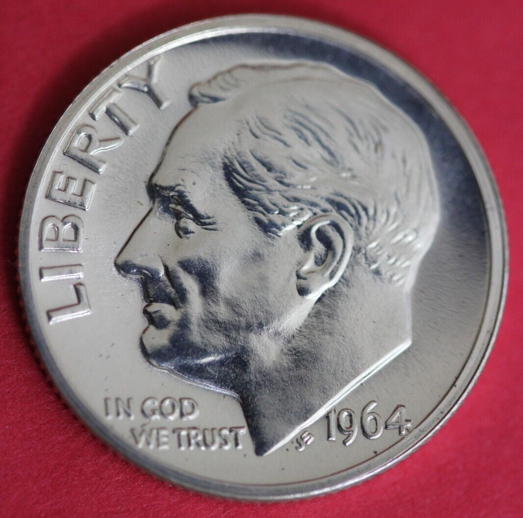 1964 Silver Proof Roosevelt Dime Exact Coin Shown 05